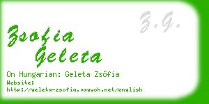 zsofia geleta business card