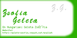 zsofia geleta business card